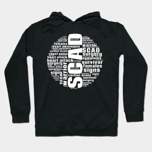 SCAD Heart Attack Words Hoodie